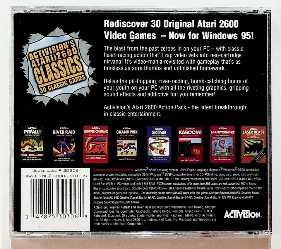 1998 Activision Atari 2600 Classics 30 Games CD-ROM Sealed - Image 2 of 2