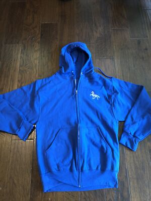 Racking Horse Royal blue hoodie zip up small