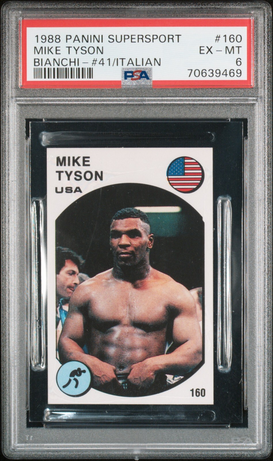 1988 Panini Supersport Italian 160 Mike Tyson Bianchi-#41 psa6
