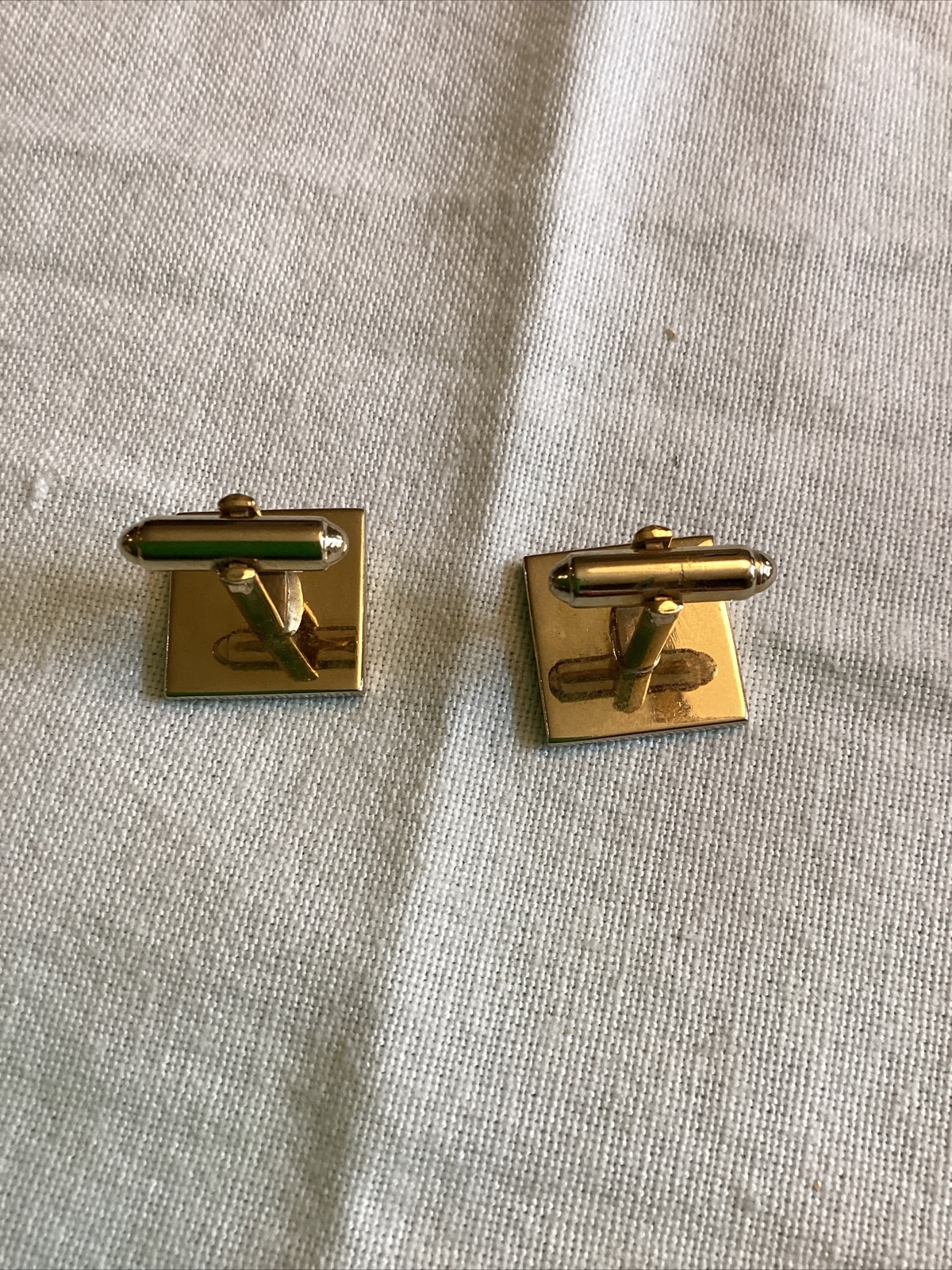 Dante Cufflink Gold Tone Square .75”x.75” Vintage eBay