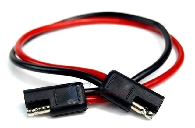 2 Pieces 12 Gauge 12" Quick Disconnect Power Cable 2 Pin Wire Harness - Image 3 of 4