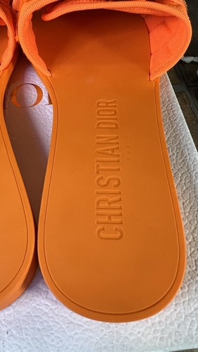 Dior Orange Evolution Camouflage Women’s Slides Size 39 MADE IN ITALY - Picture 12 of 21