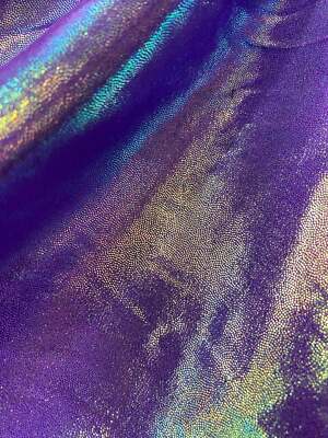 PURPLE BLUE IRIDESCENT 4-Way Stretch Mystique Spandex Fabric by yard 60 '' Wide