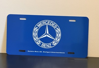 Retro Mercedes Benz German Racing Oil License Plate Reproduction