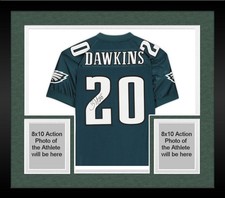 FRMD Brian Dawkins Philadelphia Eagles Signed Green Mitchell & Ness Auth. Jersey