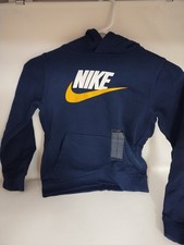 Nike Nike CJ7861 Kid's Medium Fleece Pullover Hoodie Navy Blue Size Small S