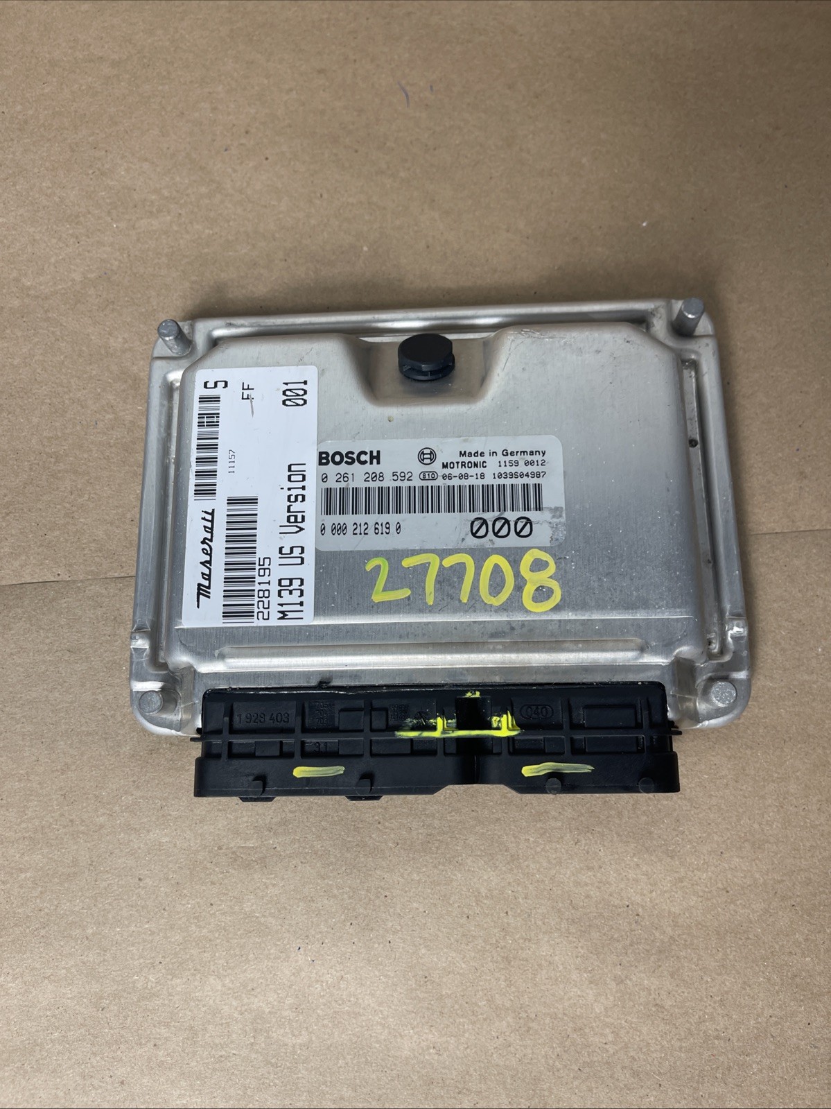 04-11 Maserati Quattroporte M139 4.2L ECU Engine Control Module Unit Bosch OEM