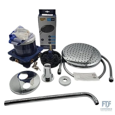 GROHE Precision 250, Unterputz Duschsystem (25cm Regendusche mit Thermostat, Kop