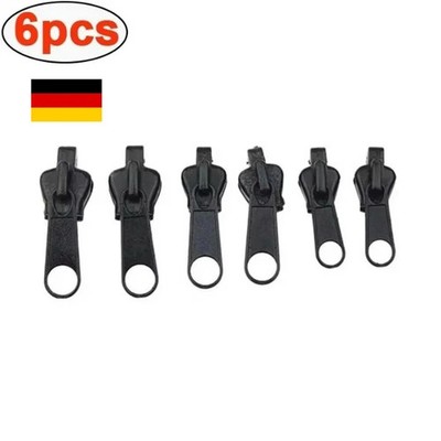 6x Reißverschluss Reparatur Set Zipper Ersatz Anhänger Schieber Fix Verschluss