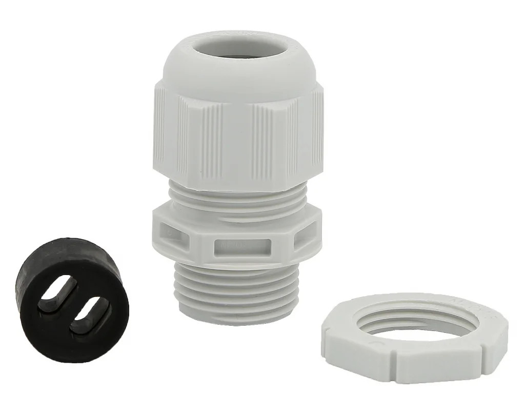 Cable Gland Grey Tail Kit Solutions M20 2 x 1.5mm Flat Entry Wiska 10106239