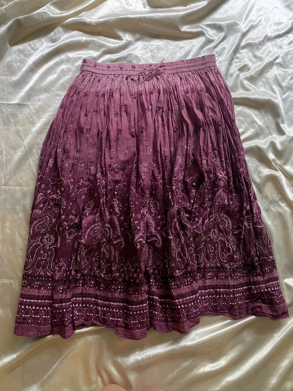 Vintage y2k Phool Purple Paisley Bandana Boho Peasant Skirt Size PXL Hippie
Opens in a new window or