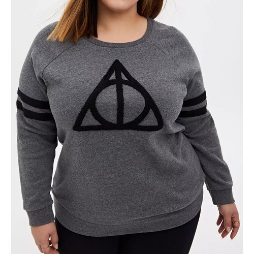 Torrid 3 (3X 22/24) Harry Potter Deathly Hallow Cozy Fleece Pullover Sweatshirt - Picture 3 of 4