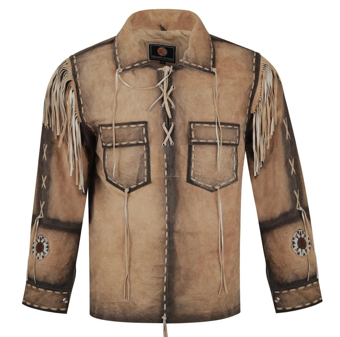 Men's Suede Leather Trucker Premium Western Wear Suede Men Leather Shirt