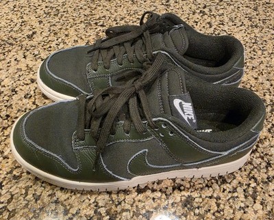 Nike Dunk Low Shoes Mens Size 8 Green Olive Leather Textile Retro DZ2538-300