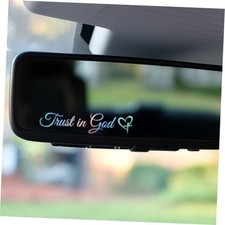 Premium 5PCS Trust in God Christian Rearview Mirror Sticker, Jesus Multi Color