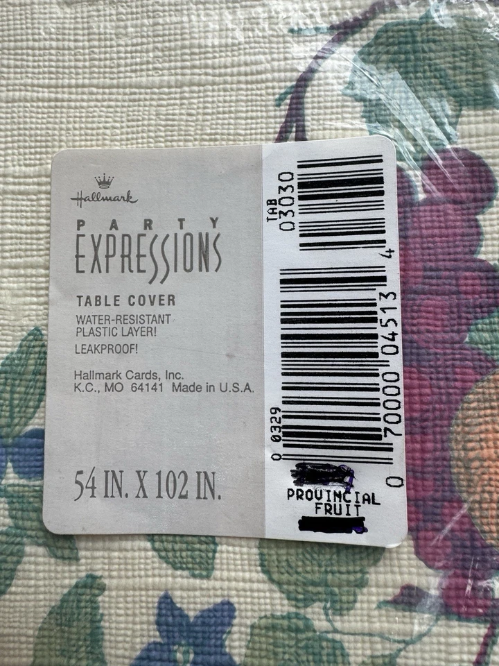 Lote 2 manteles vintage Hallmark Expressions fruta 54 x 102 jardín fiesta Foto 2 de 4