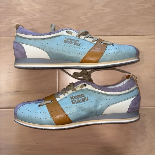 Kamo Gutsu Women’s Size 10 EU 41 Blue Leather Low Top Casual Sneakers - Picture 2 of 8