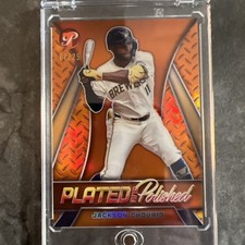 2025 Topps Pristine Plated And Polished Jackson Chourio Orange /25