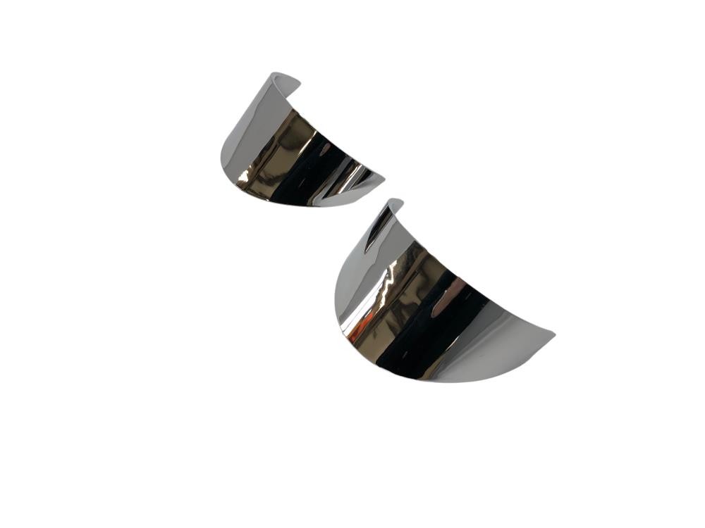 Turn Signal Visors (Pair) Chrome fits Kawasaki Cruisers Selected Models 664-051
