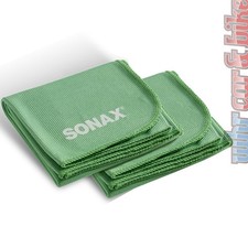 2x Sonax Scheibentuch Mikrofasertuch Innen+Scheibe 265GSM GlasFinishTuch 40x40cm