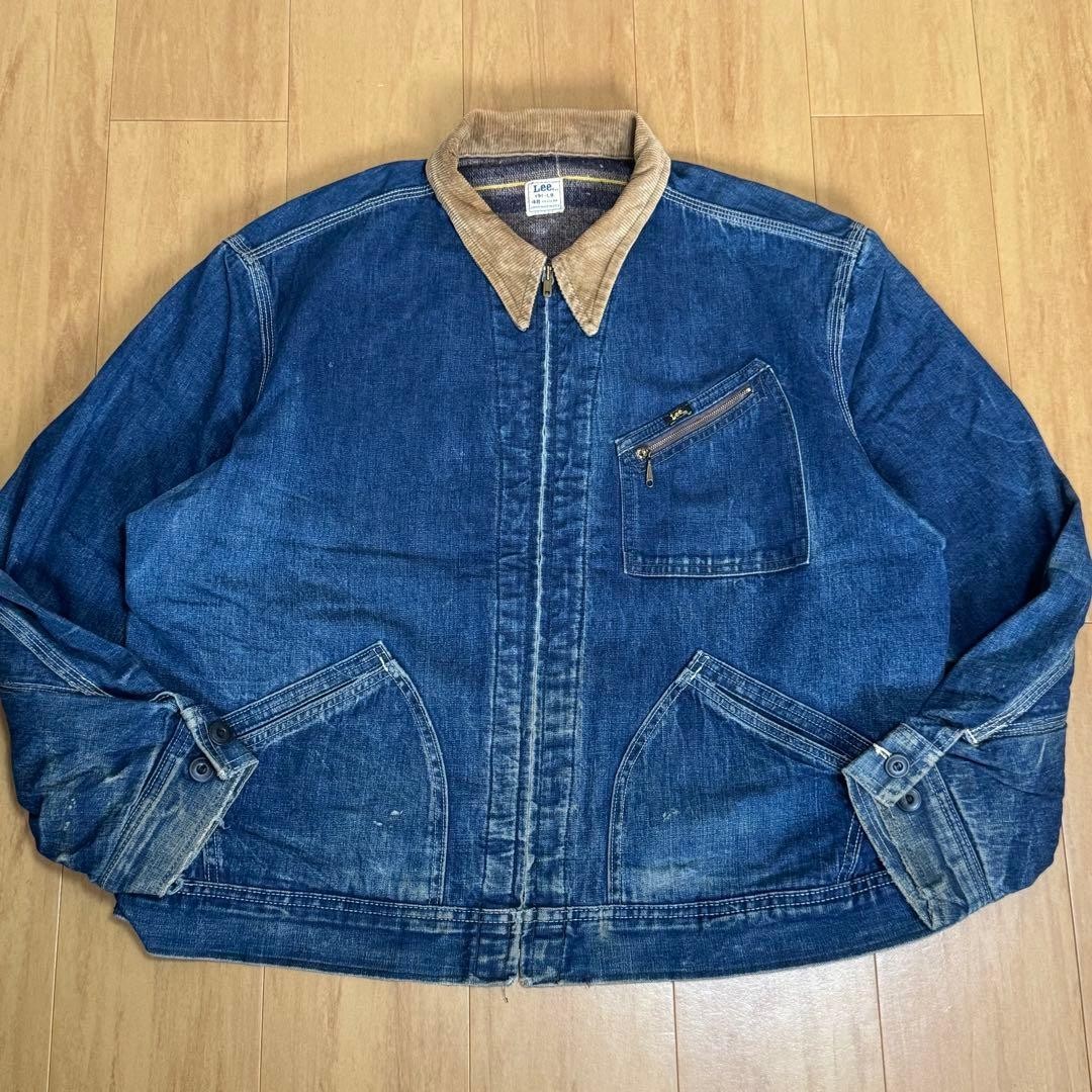 Vintage 1950s- Lee 191-LB Denim Jacket Blanket Liner Outer Mens Size 48 Big F/S