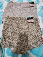 NWT 2 Bali Skimp Skamp Brief Panties 2633 Animal Print/ Pink Chic Size 8/ XL