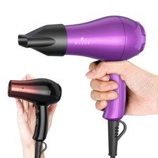 Lightweight Mini Hair Dryer for Pour Painting  RV Compact Travel Blow Black
