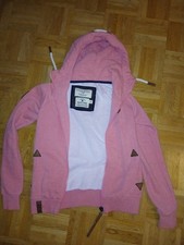 Pullover Sweetjacke Jacke Naketano Gr. S Kapuze Hoodie rosa  apricot Pulli 36 38