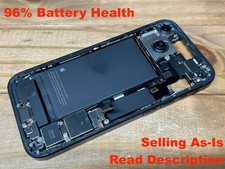iPhone 15 - Back Mid Frame Housing Replacement w/ Small Parts - OEM Pull - Black