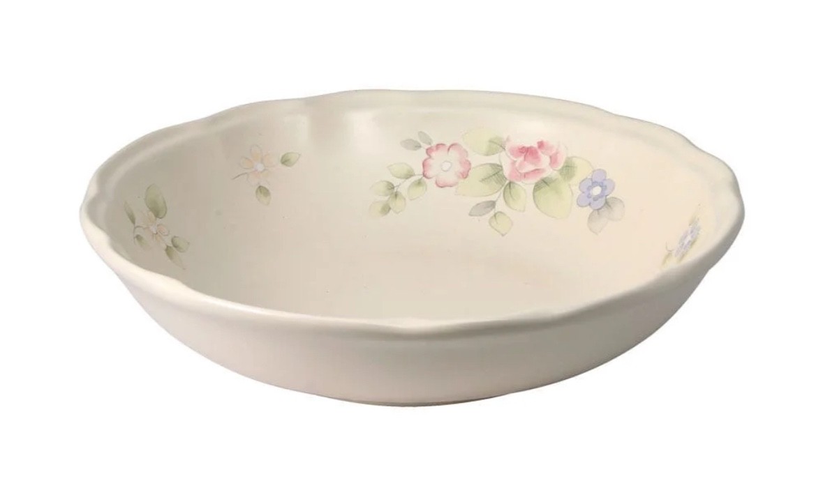 2 Tea Rose Pasta Bowls, 7.75
