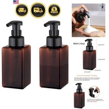Foaming Soap Dispenser, 450ml 15oz Refillable Pump Bottle Plastic for Liquid ...
