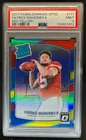 2017 Donruss Optic Patrick Mahomes II Red and Yellow Rated Rookie #177 PSA 9