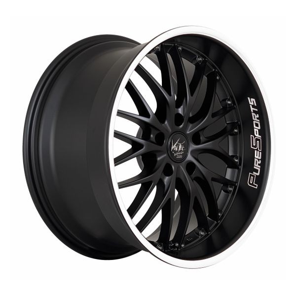 1X Barracuda Voltec T6 Mattblack Puresports Color Trim Weiss 8.0Jx17 5X112 ET30-image