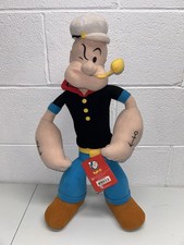 VTG Popeye The Sailorman Plush 22” Large NWT Posable Cartoon Spinach Man P1