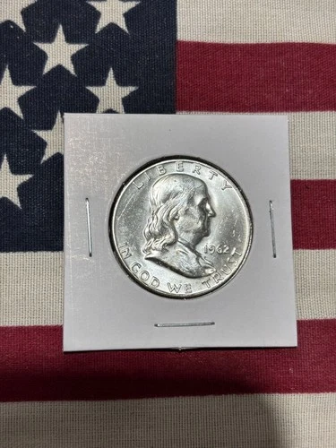 1962-D Franklin Half Dollar - 90% Silver - US 50c - Proof Like Details