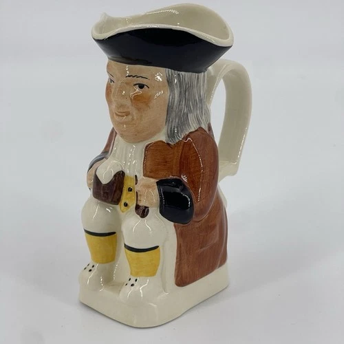 Toby Jug L/S Philpot Staffordshire England Hand Painted Detailed 7" Tall Mug