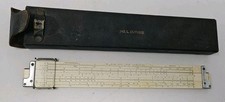 Vintage Keuffel & Esser 4081-3 Slide Rule w/ Leather Case Made in USA Measuring