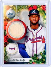 2025 Topps Holiday RONALD ACUNA JR. Game-Used Relic Bat Silver Metallic 7/99