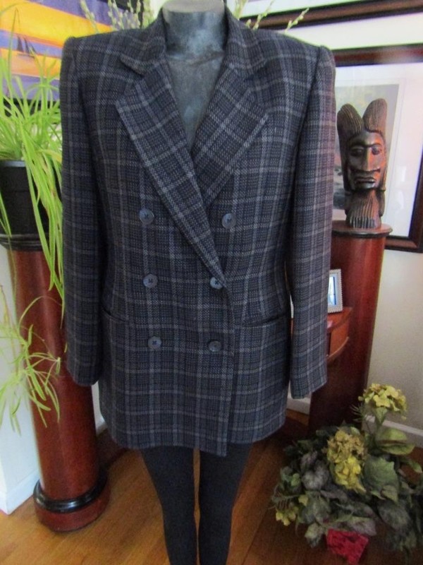Vintage Linda Allard Ellen Tracy Double Breasted Blazer Jacket  Size 8