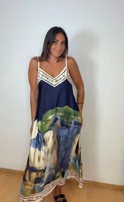 Kleid lang Satin