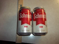 2 Different SCHMIDT BEER CANS PHEASANT  Milwaukee + St Louis Versions Bar Tavern