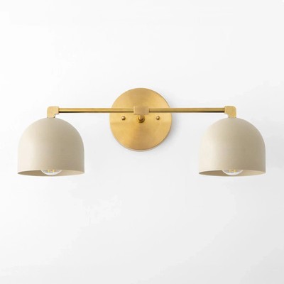Italian Modern Double Bowl Sconce Vanity Light Stilnovo Style Wall Lamp Light