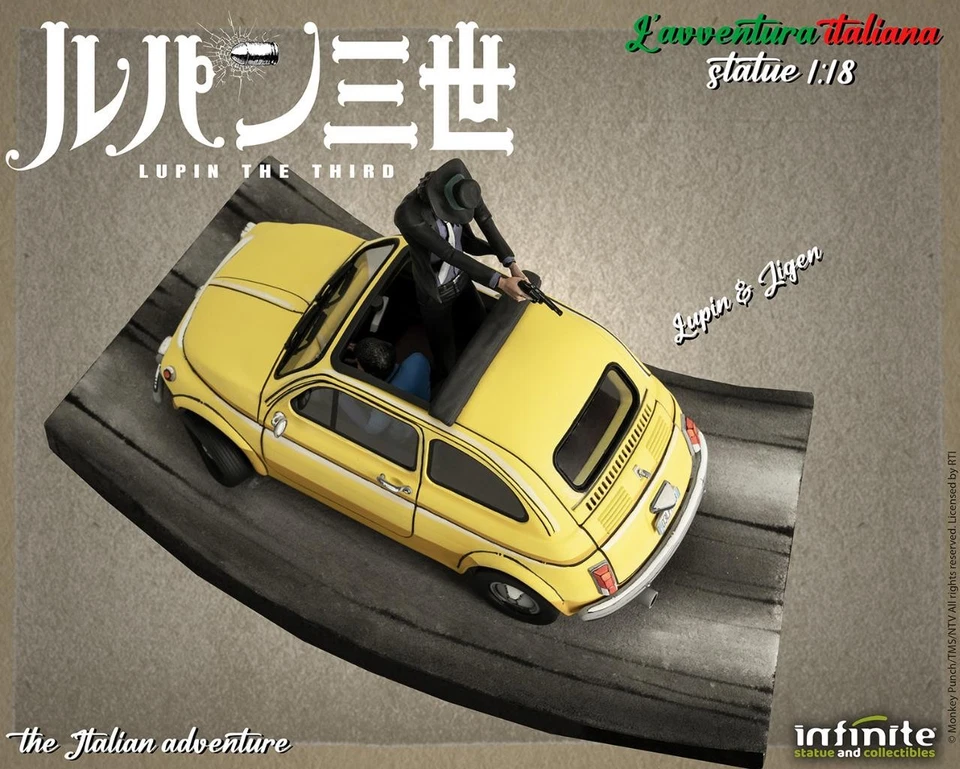 LUPIN E JIGEN 3RD ITALIAN ADVENTURE 1/18 RESIN STATUE KAUSTIC PLASTIK MSRP $300 - Image 2 of 4