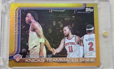 2025-26 Topps Big Apple W Knicks Teammates Shine /50 GOLD #274 Brunson OG NYK