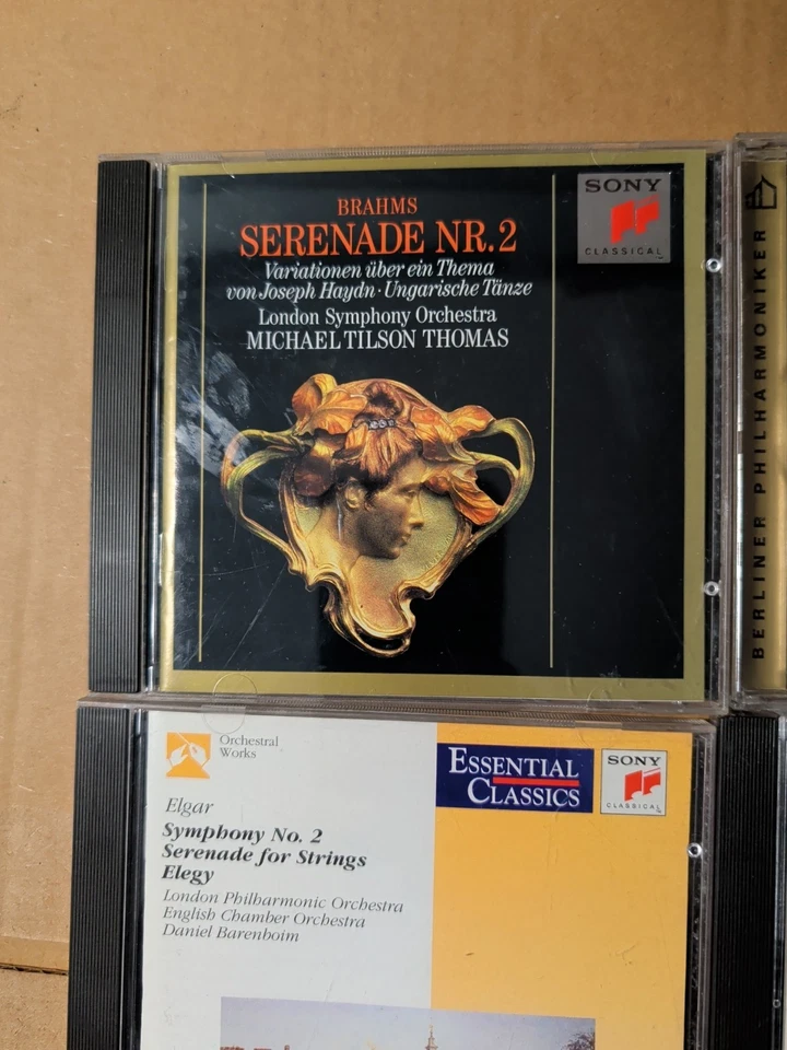 CD Lot Of 6 Sony Classical - Mozart, Bartok, Brahms, Elgar, Mendelssohn+ CDs Foto 2 de 4