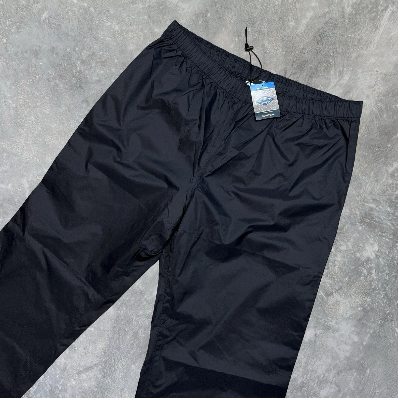 Columbia Rain Pants Mens 2XL Omni-Tech Waterproof Hiking Outdoors Black