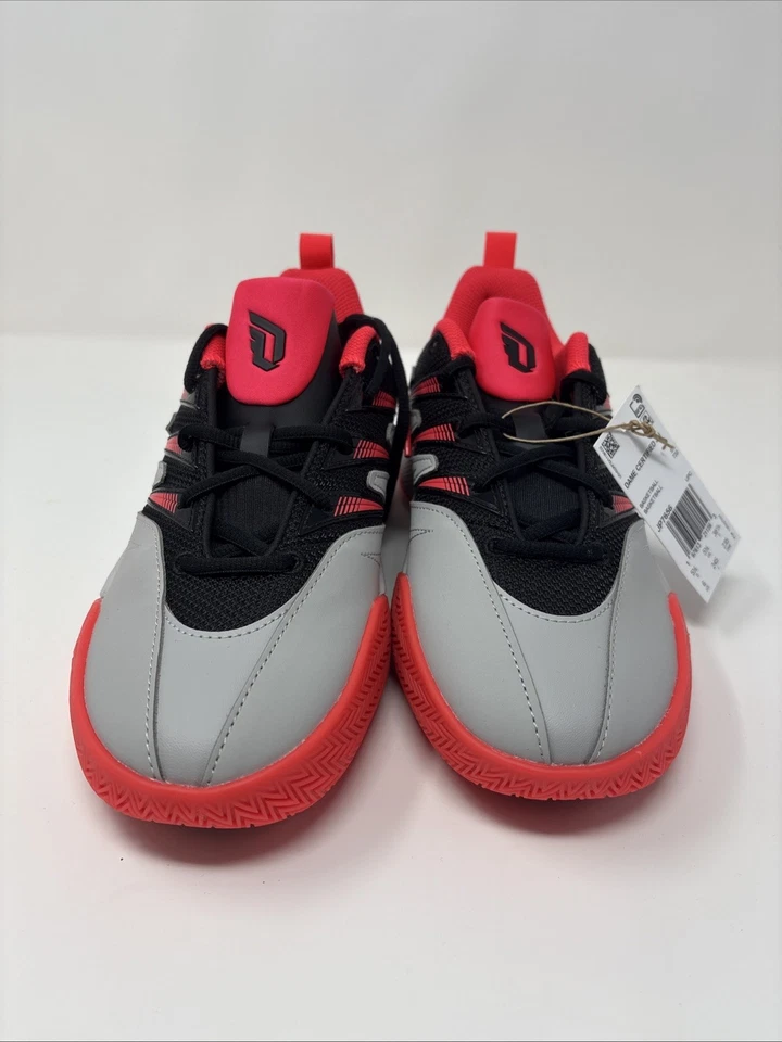 adidas Big Kid's Dame Certified 3 J Low Basketball Shoes JP7656 Grey/ Black/ Red - Image 2 of 4