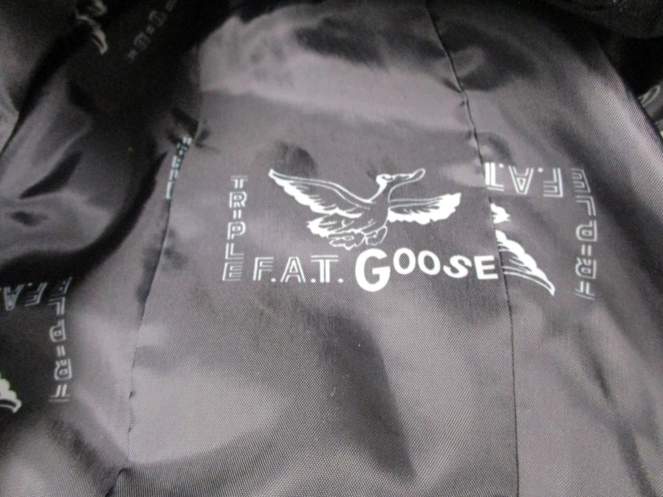 Triple F.A.T. Goose Vest Mens Medium Hooded Puffer Colorblock Quilted Zip - Image 4 of 4