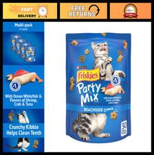 Beachside Crunch Cat Treats, 30 oz Pouch - Crunchy Seafood Flavor, Party Mix Sna