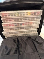 Craft Mates Carrying Case, 6 Lockable Storage Trays Embellishments & Beads Lot